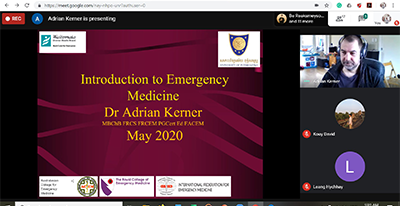 Emergency Medicine online lectures for UP Internship students delivered by Dr. Adrian Kerner