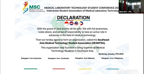 UP Medical Laboratory Students joined the Declaration of Southeast Asia Medical Technology Student Association